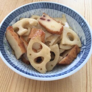 れんこんとさつま揚げの煮物♪